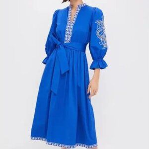 NWT Hyacinth House Blue Midi Dress